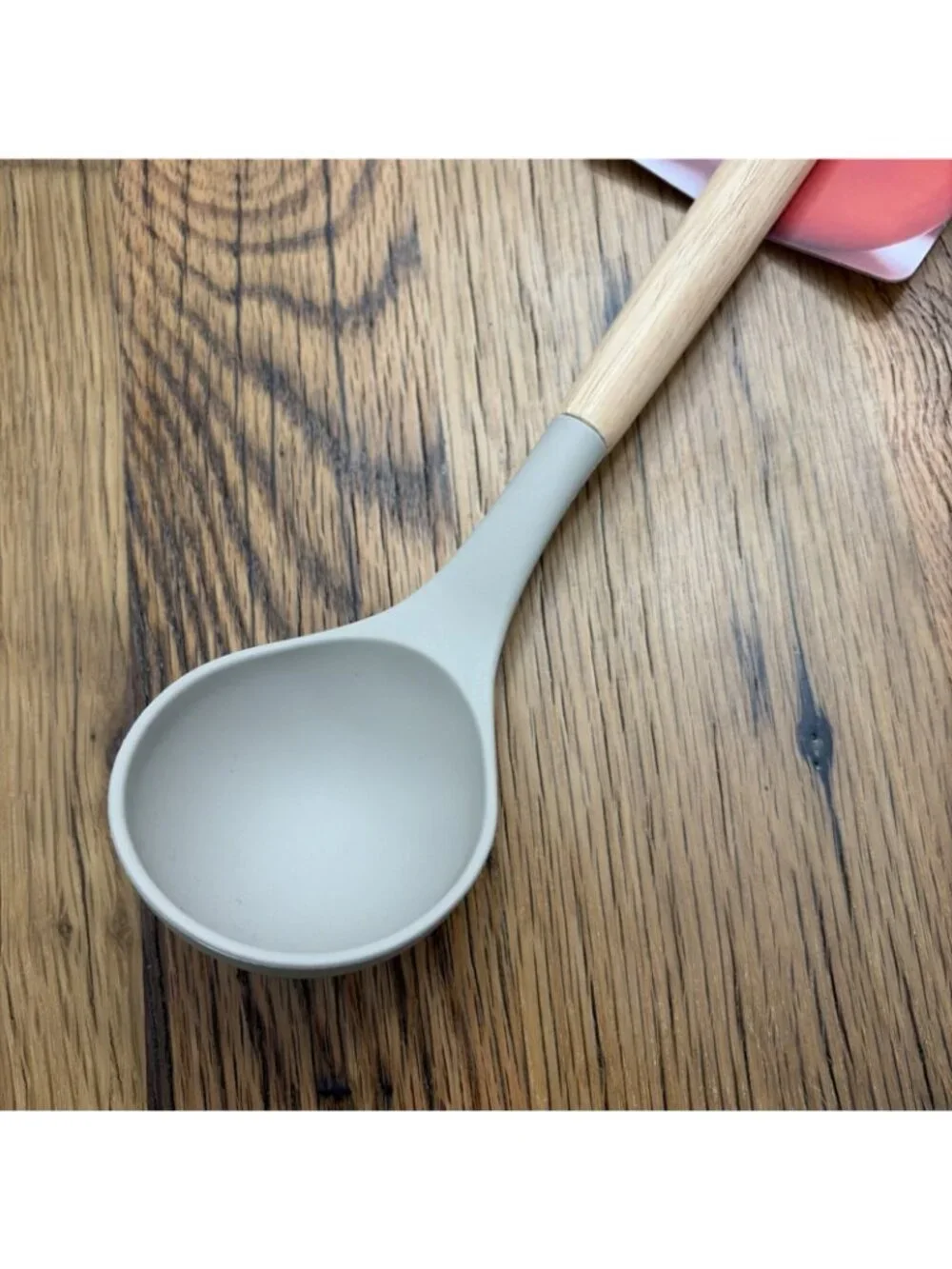 Gibson Home Marisela Silicone Ladle With Wooden Handle New